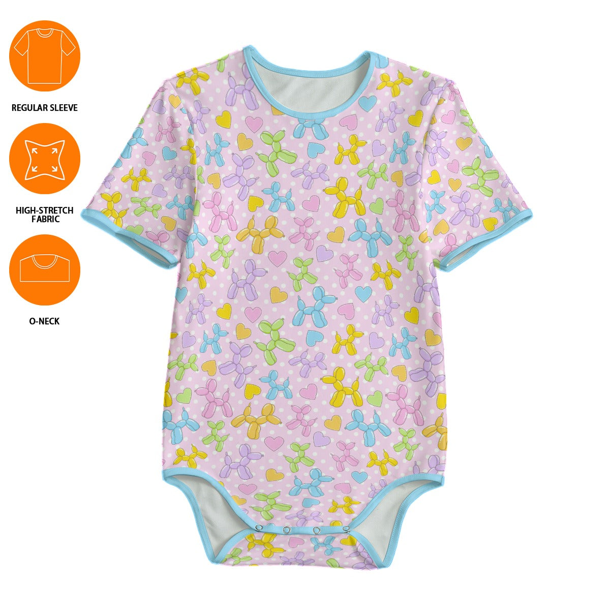 Pastel Balloon Dogs Adult Unisex CuddleSuit