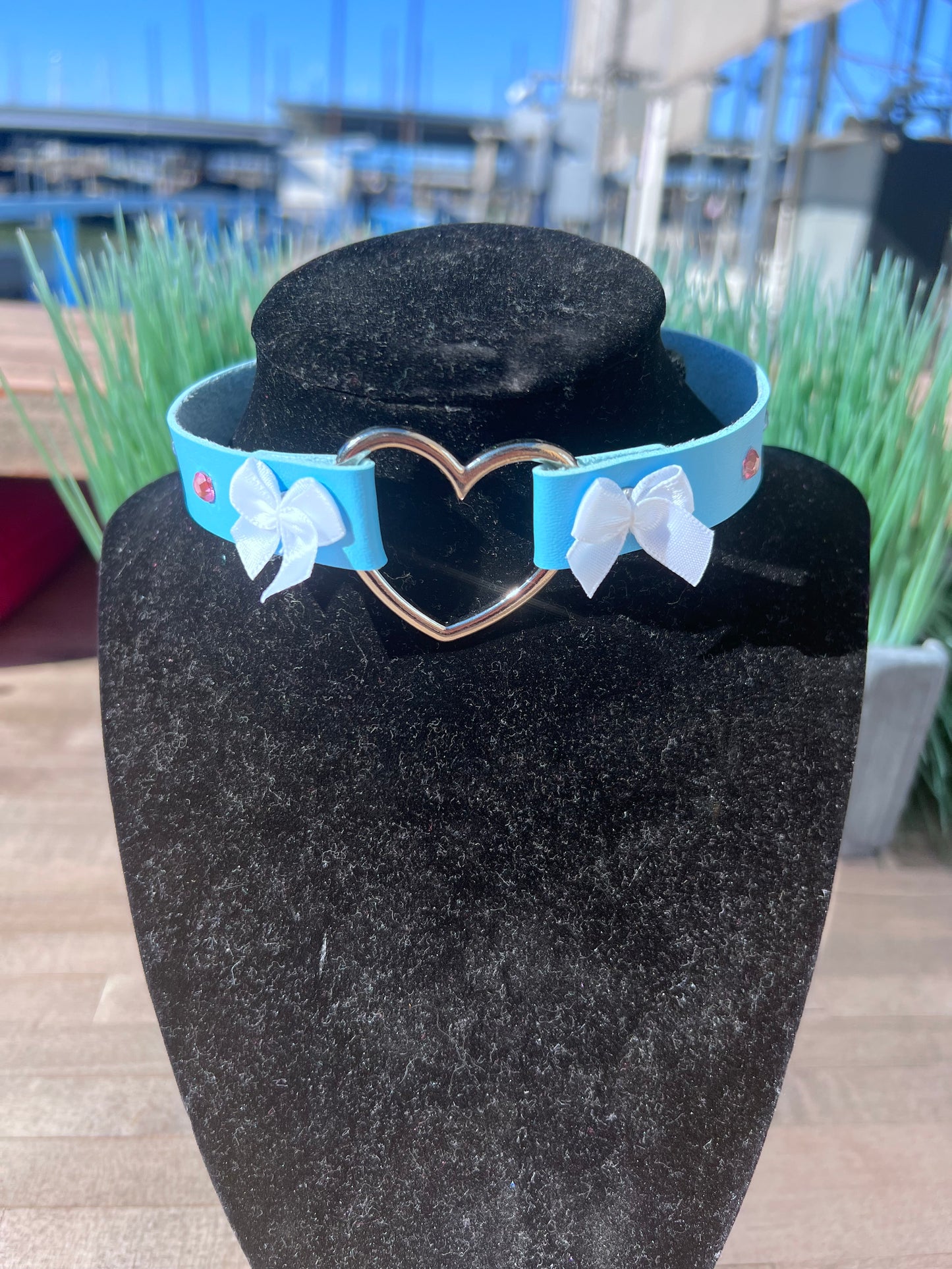 Blue Pet Play Choker Collar