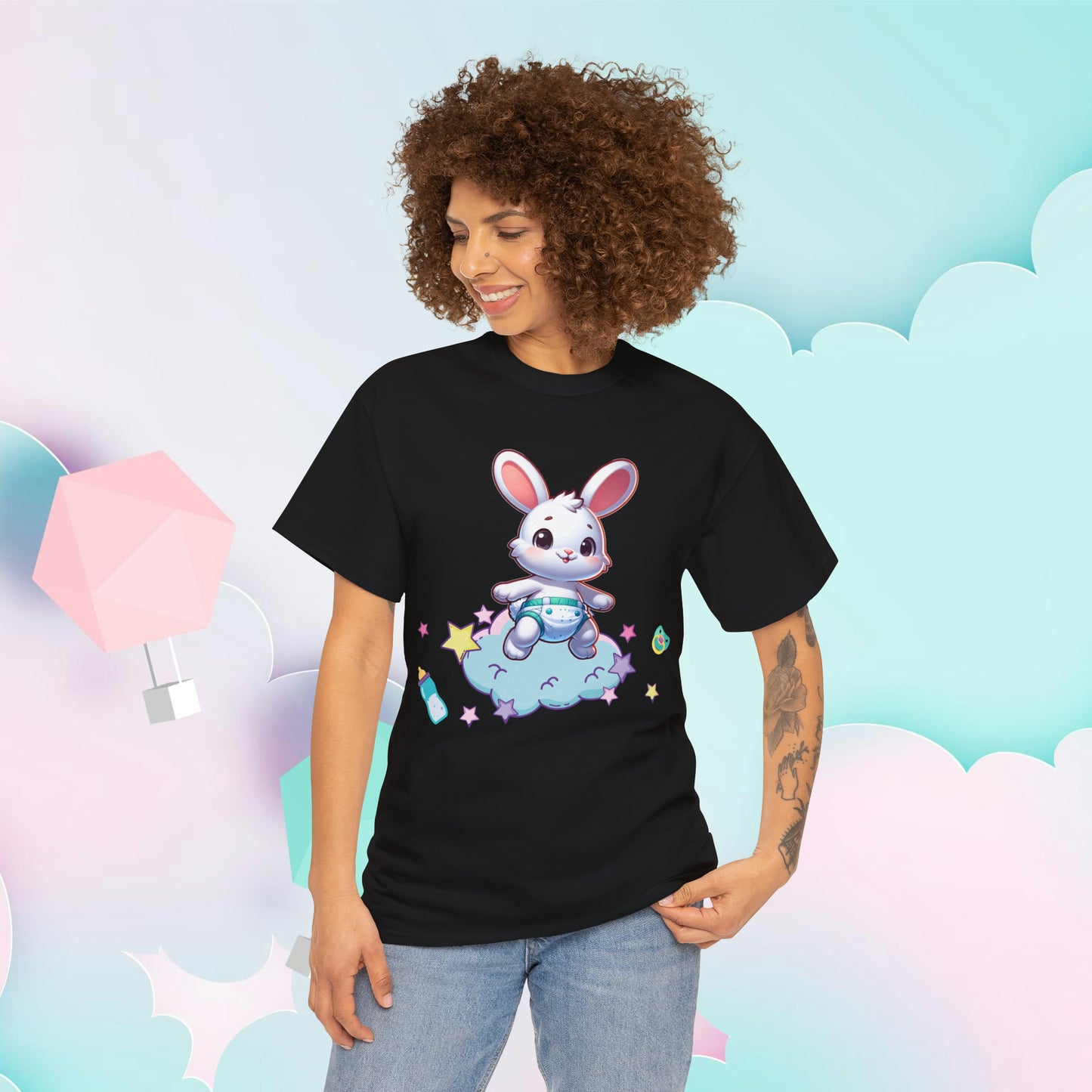 Baby Bunny Unisex T-Shirt - Adult Baby Diaper Lover - Furry Friend Tee