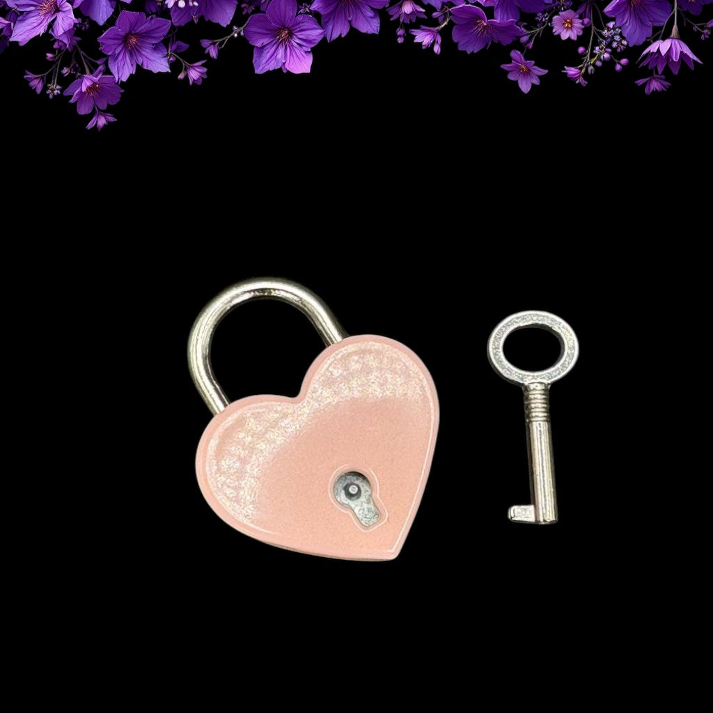Pink Puppy Heart Pad Lock