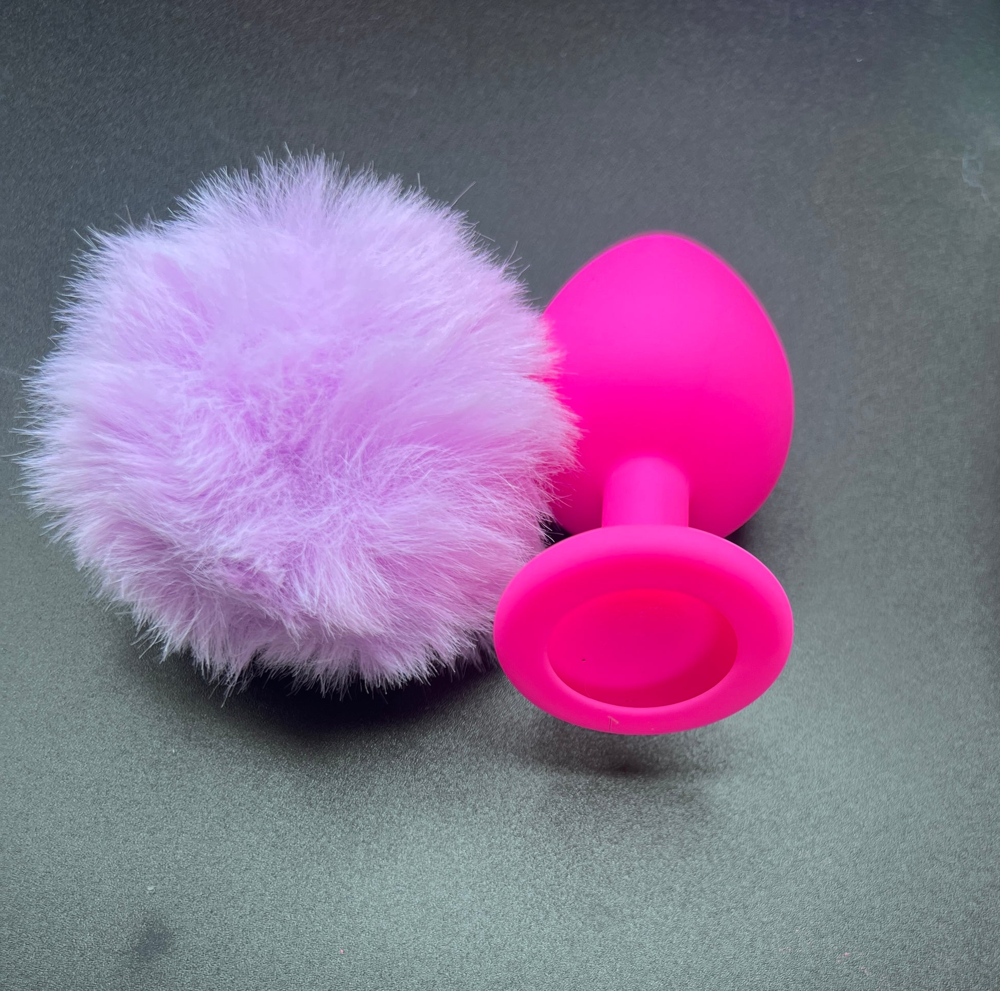 pink anal plug with removable bunny tail