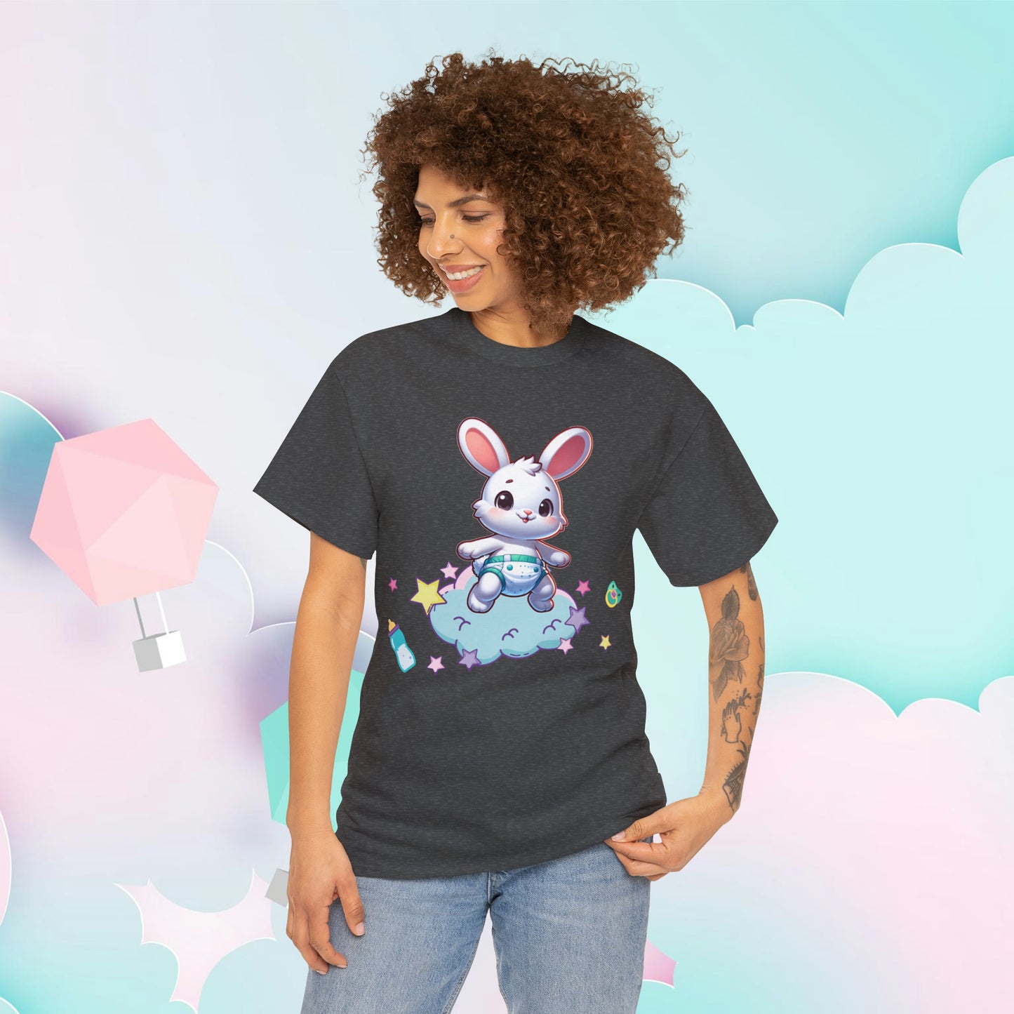 Baby Bunny Unisex T-Shirt - Adult Baby Diaper Lover - Furry Friend Tee