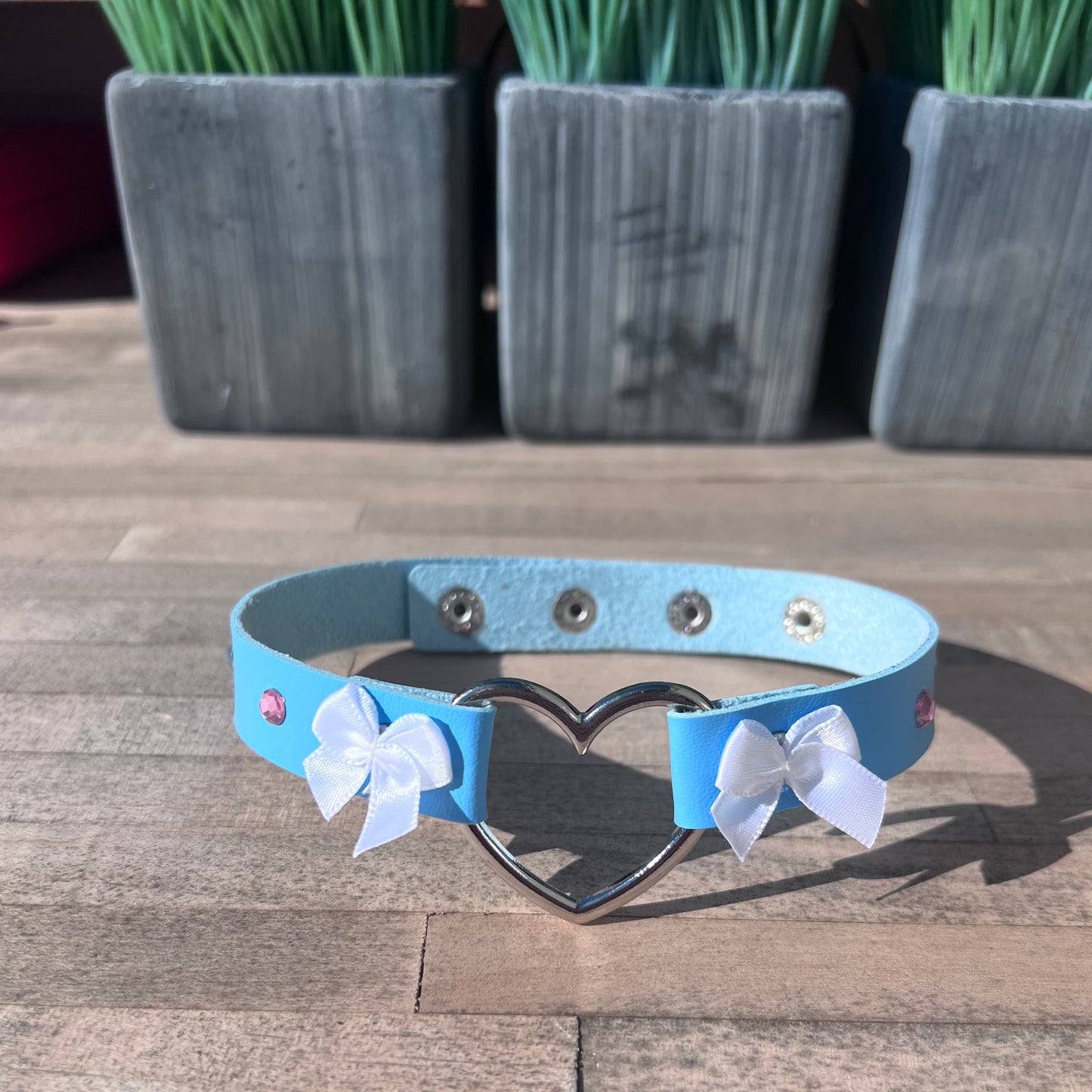 Blue Pet Play Choker Collar