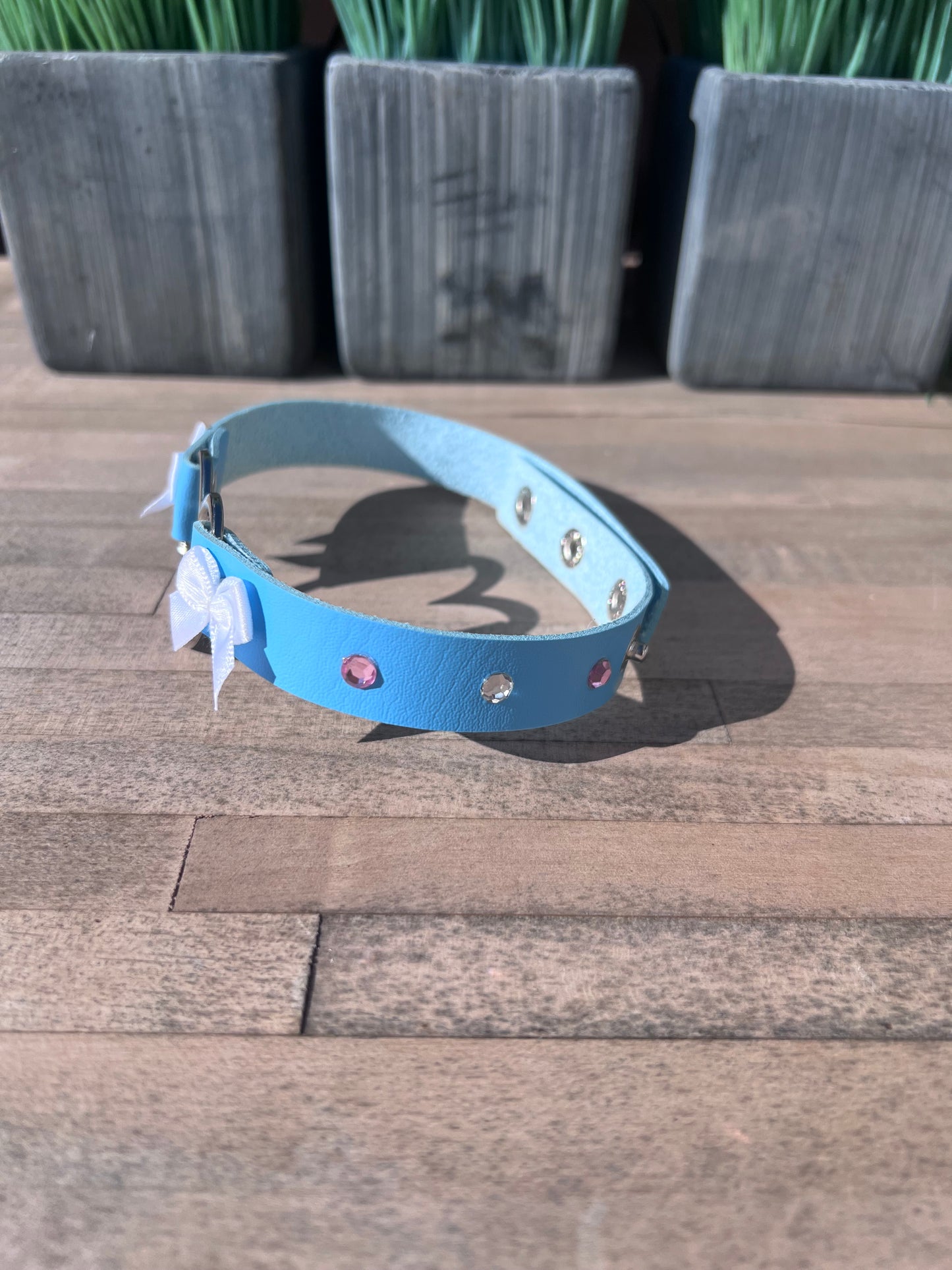 Blue Pet Play Choker Collar