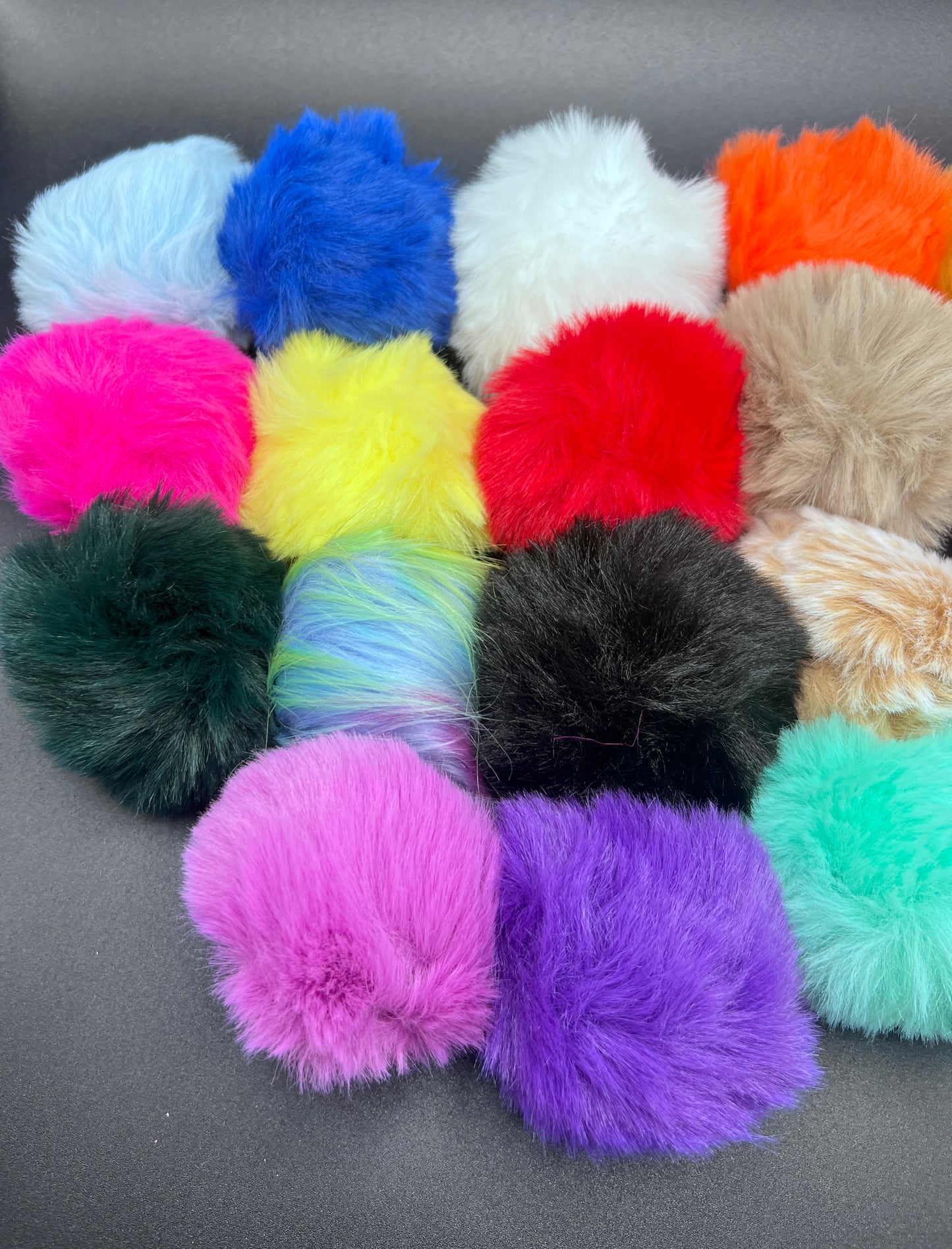 Custom Colors Bunny Tail Plug - Black Silicone