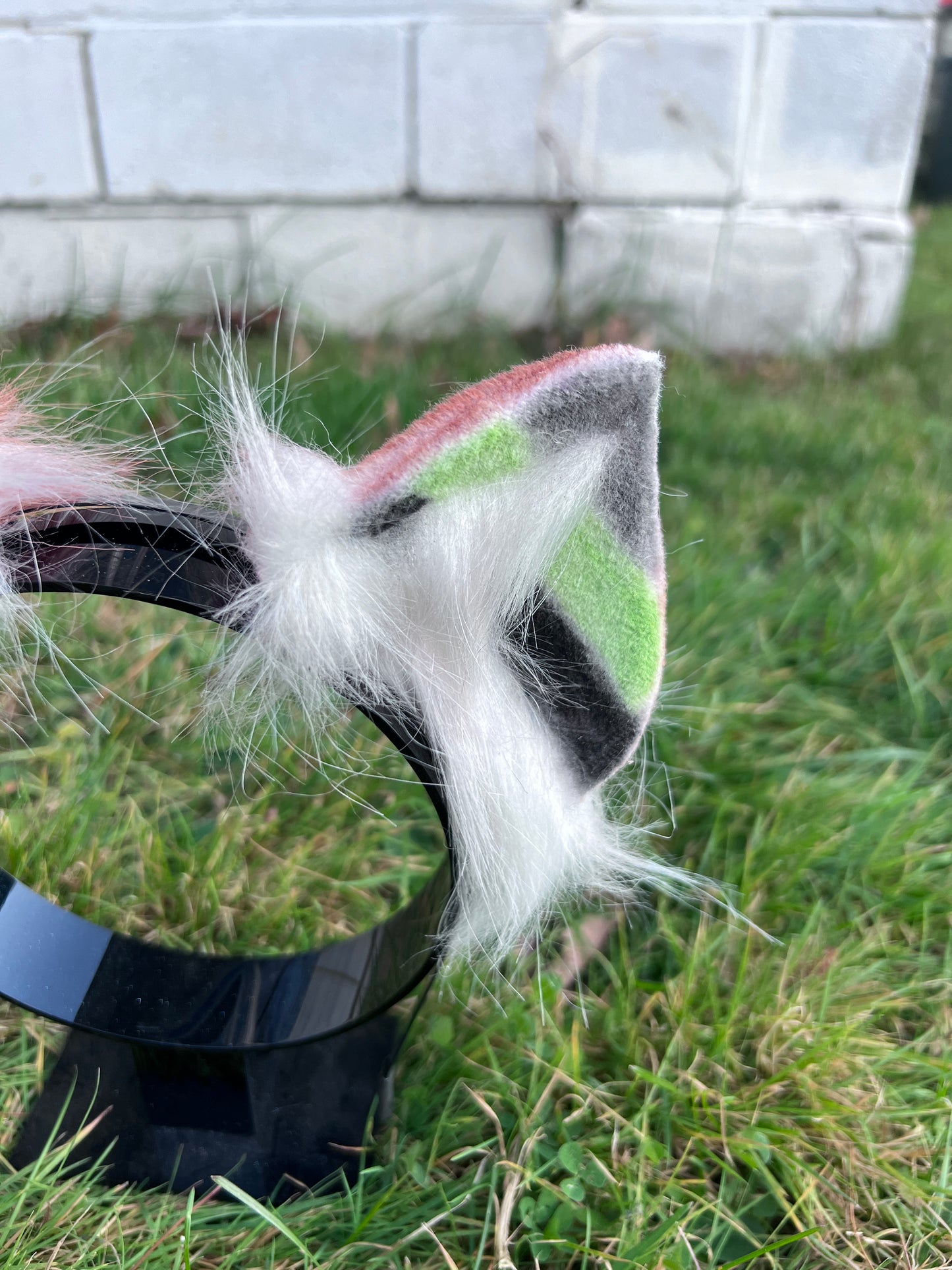 LGBTQ Agender Pride Kitten Ears