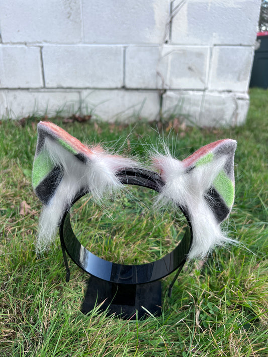 LGBTQ Agender Pride Kitten Ears