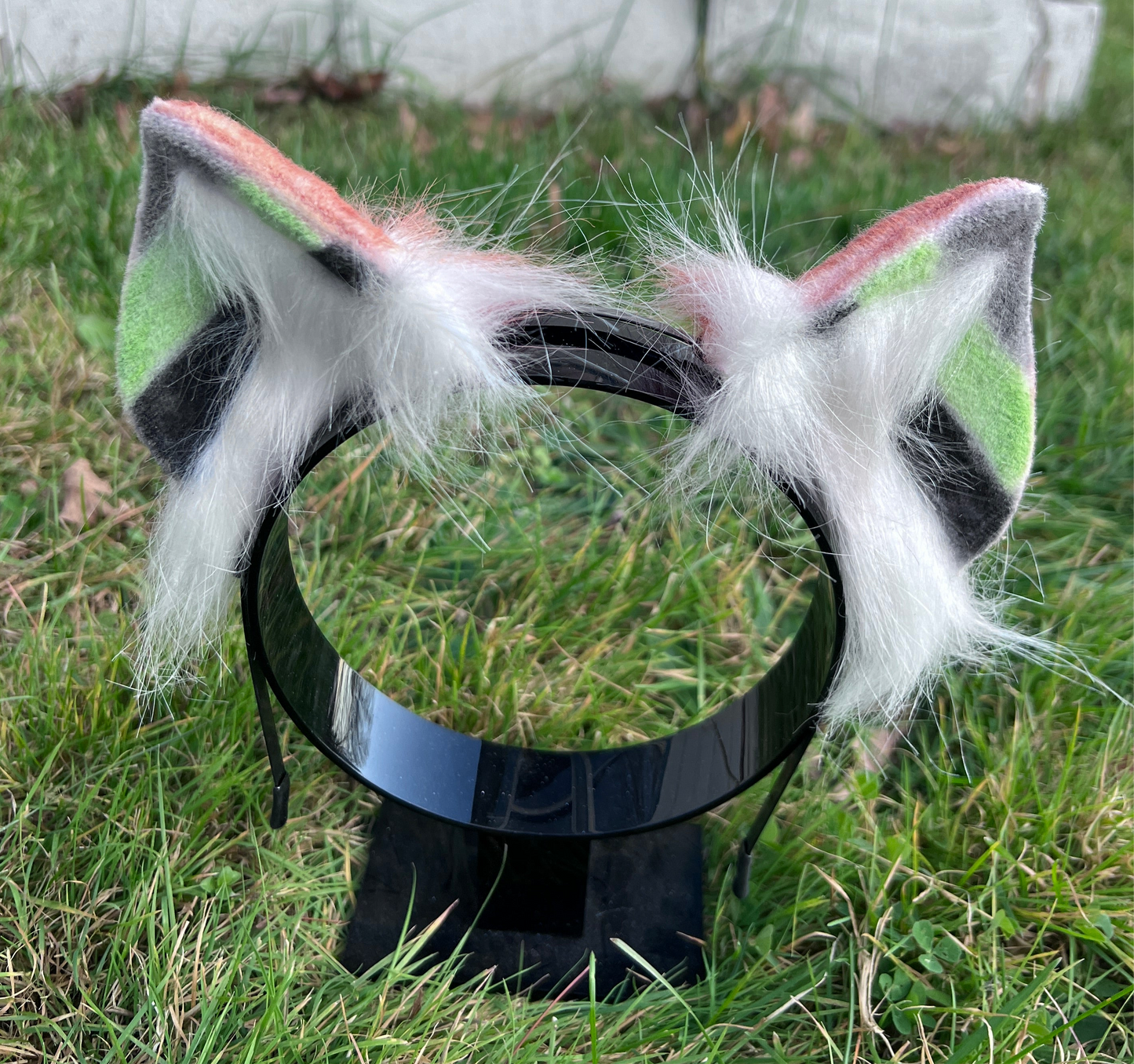 LGBTQ Agender Pride Kitten Ears