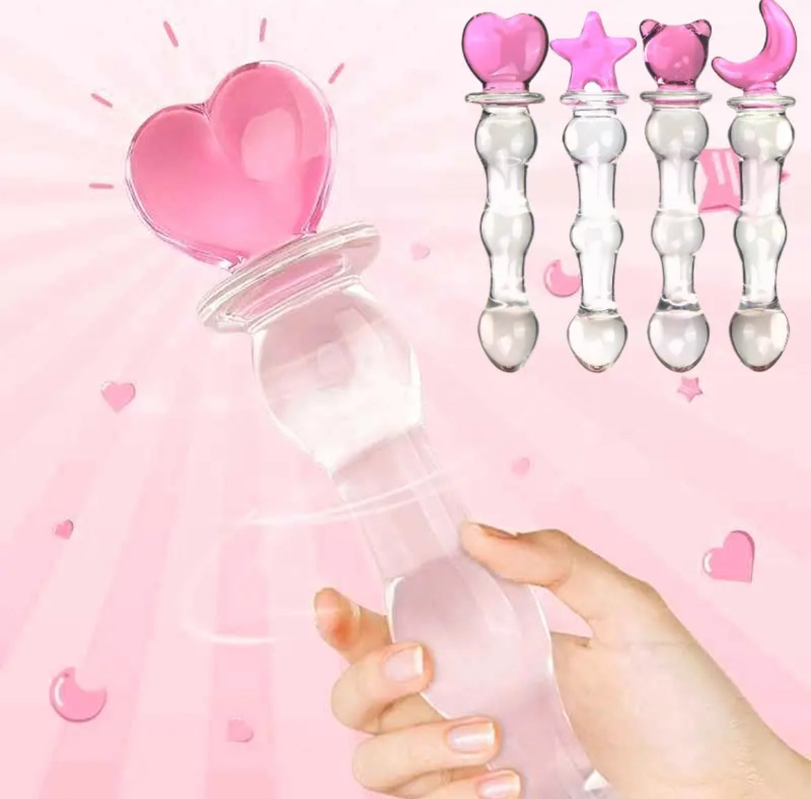 Kawaii Glass Dildo Wand - Fairy Princess Wand Dildo