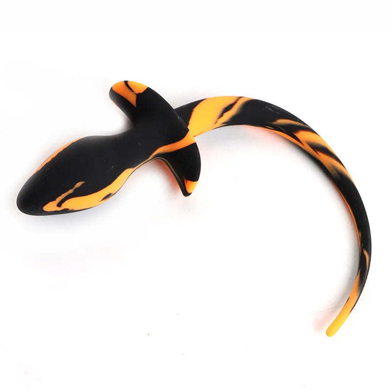 Silicone Long Dog Tail - Pig Tail Anal Plug