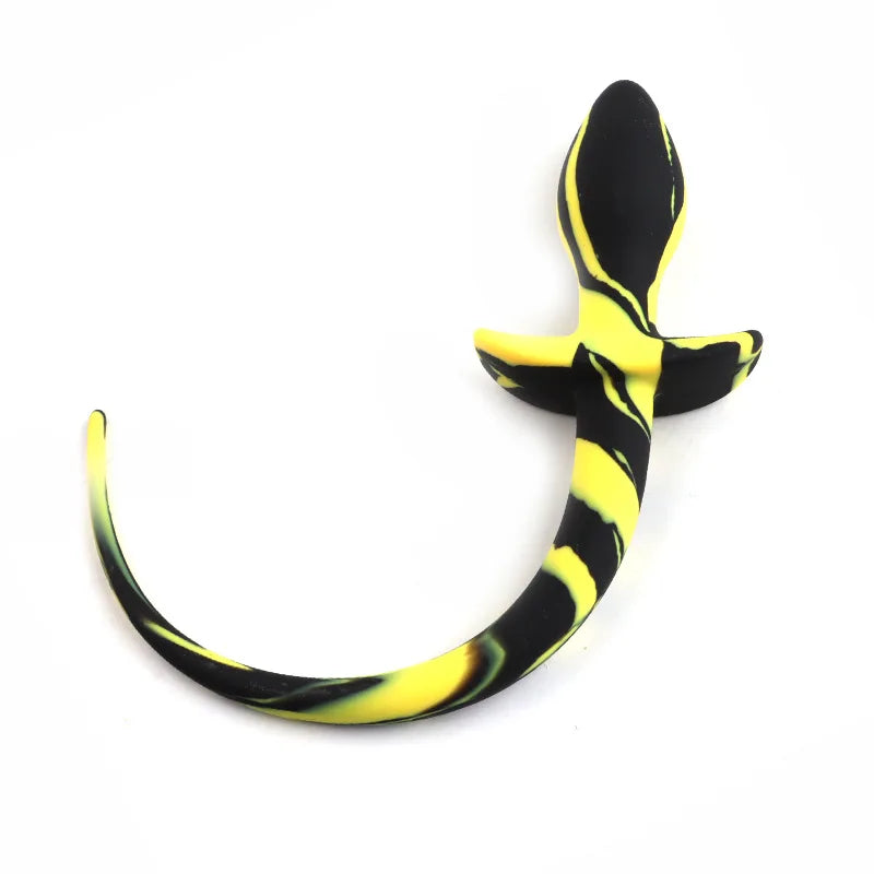 Silicone Long Dog Tail - Pig Tail Anal Plug