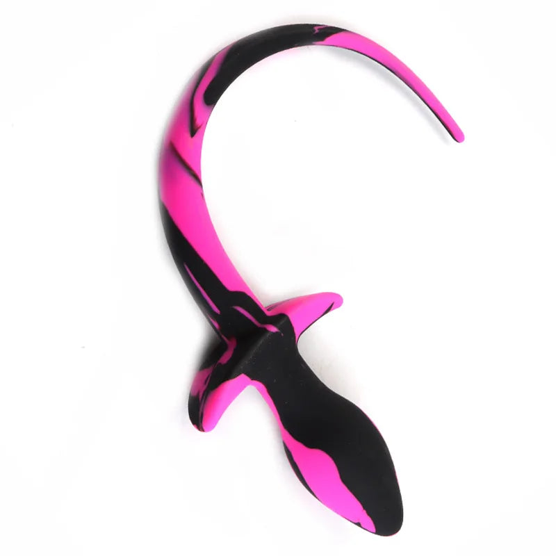 Silicone Long Dog Tail - Pig Tail Anal Plug