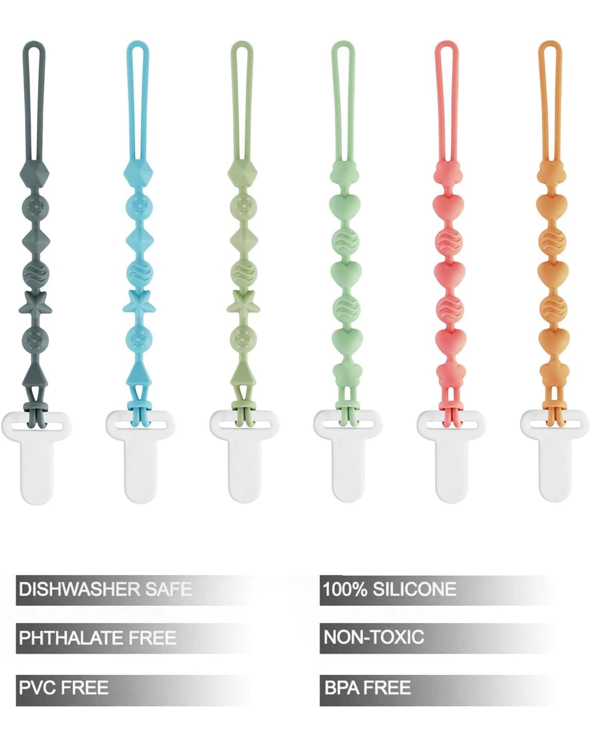 Silicone Pacifier Clips