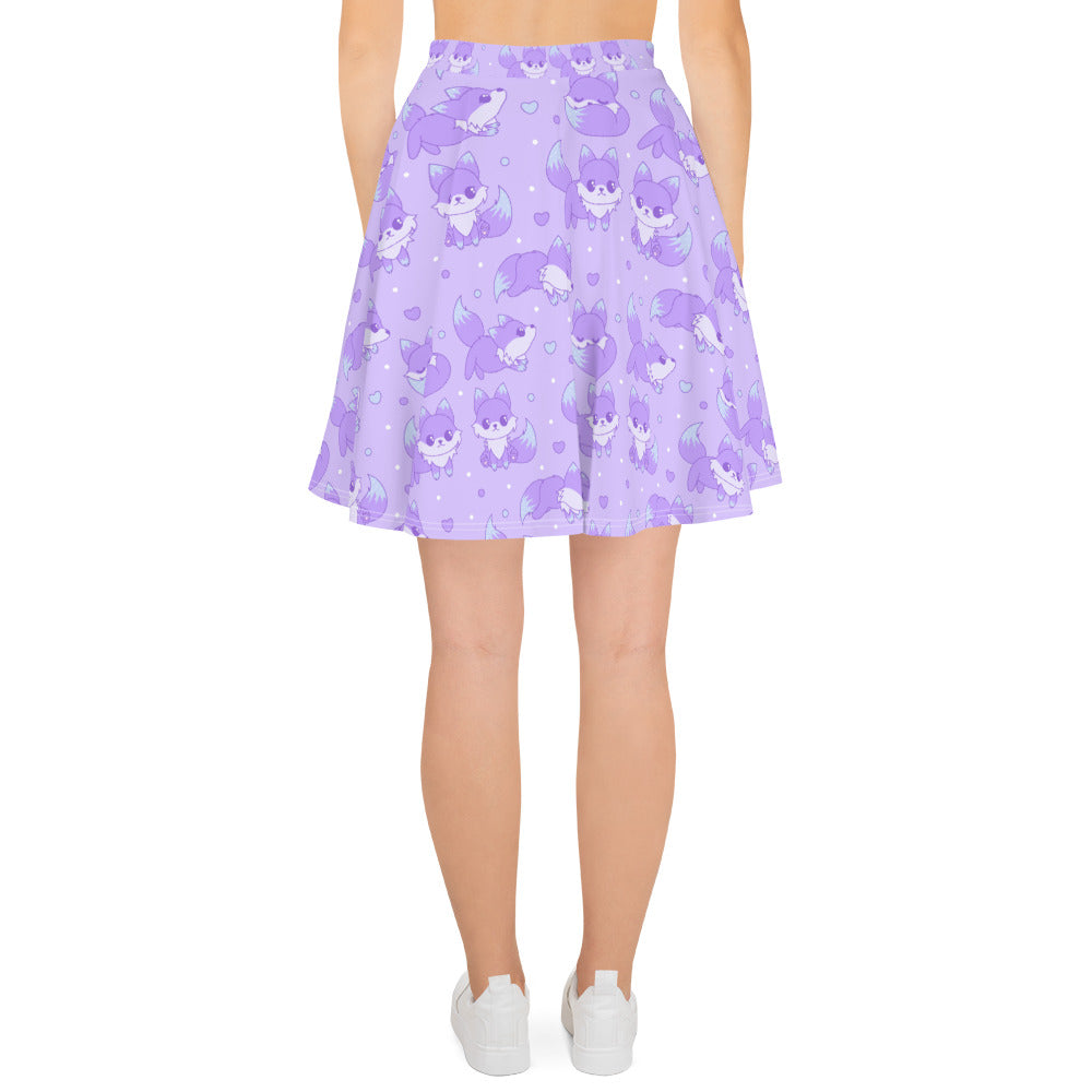 Kawaii Galaxy Fox Skater Skirt