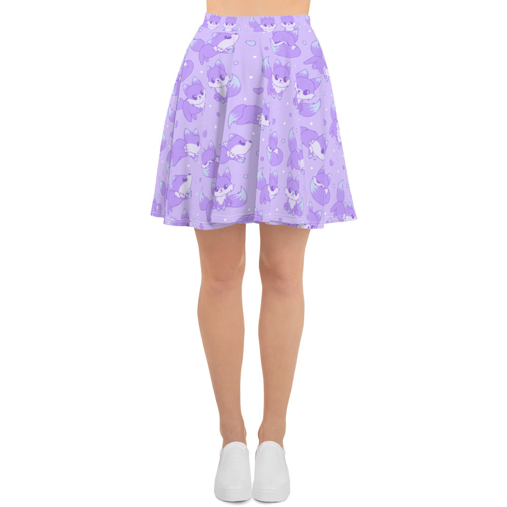 Kawaii Galaxy Fox Skater Skirt