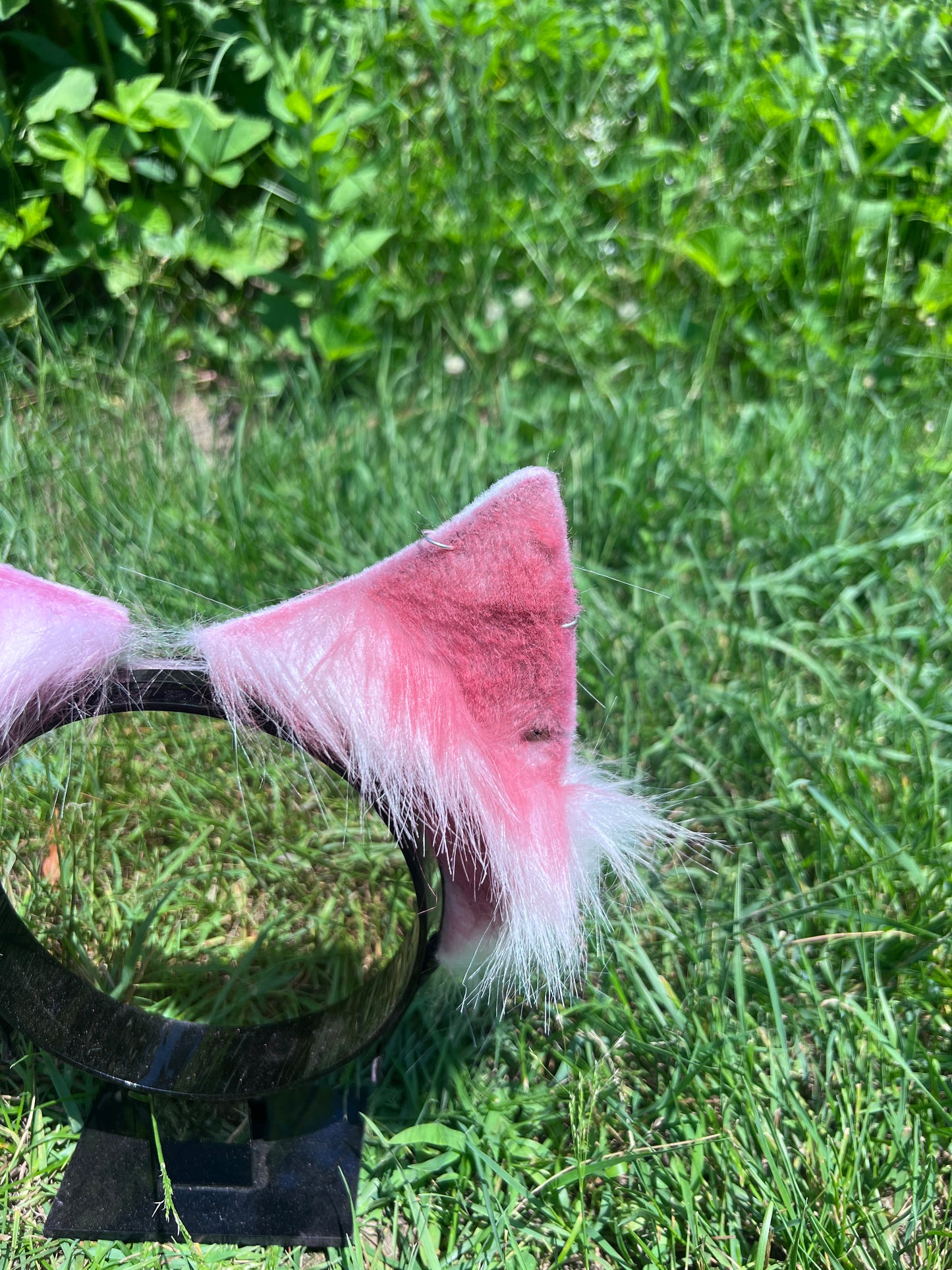 red cat ears headband