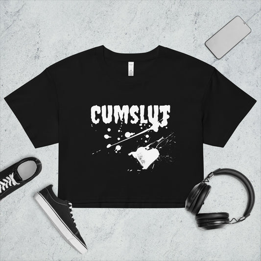 Cumslut Women’s crop top - Mature Adult T-Shirt