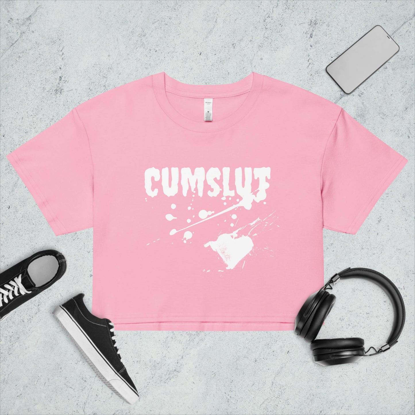 Cumslut Women’s crop top - Mature Adult T-Shirt