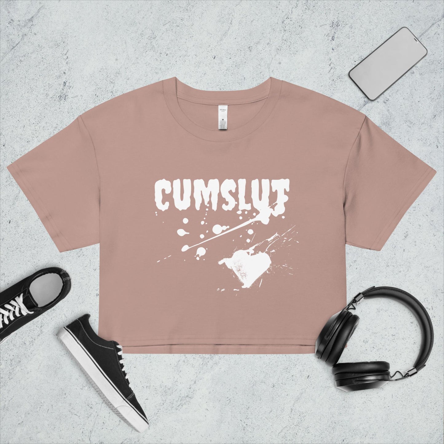 Cumslut Women’s crop top - Mature Adult T-Shirt