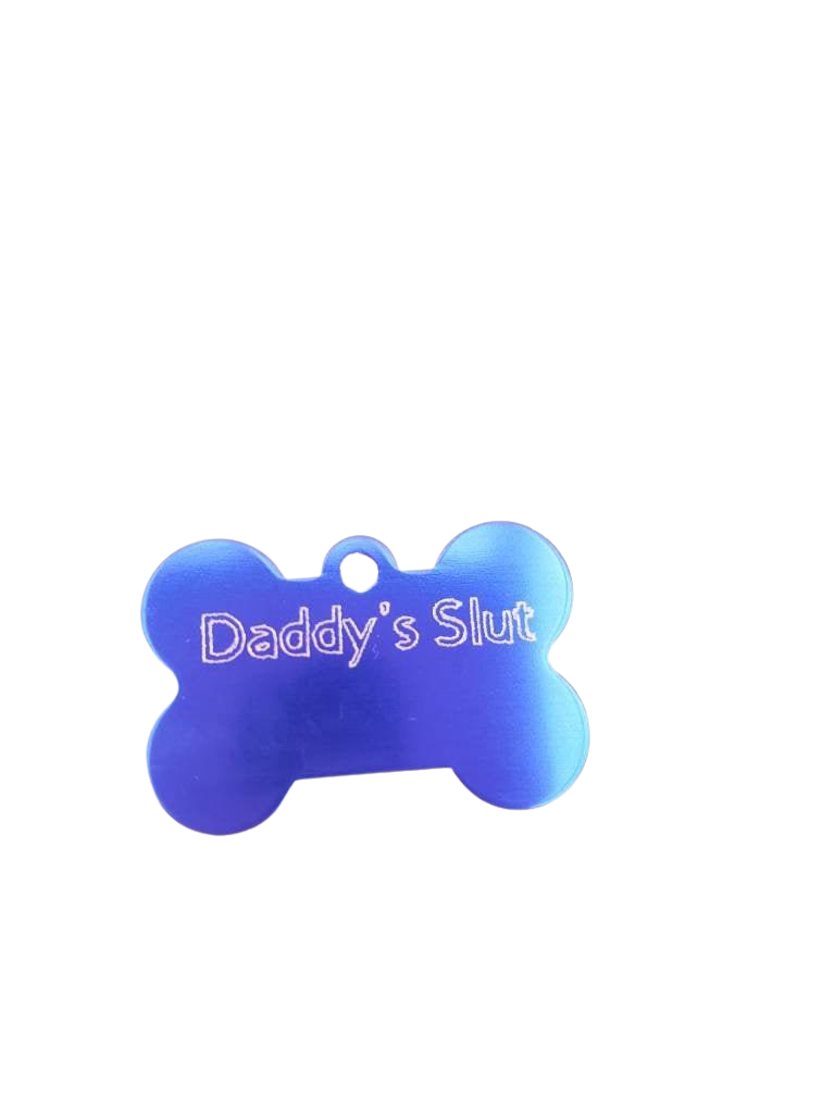 Daddy's Slut Engraved Dog Tag, BDSM, Owned, Submissive Tag | Vixen's Hidden Desires