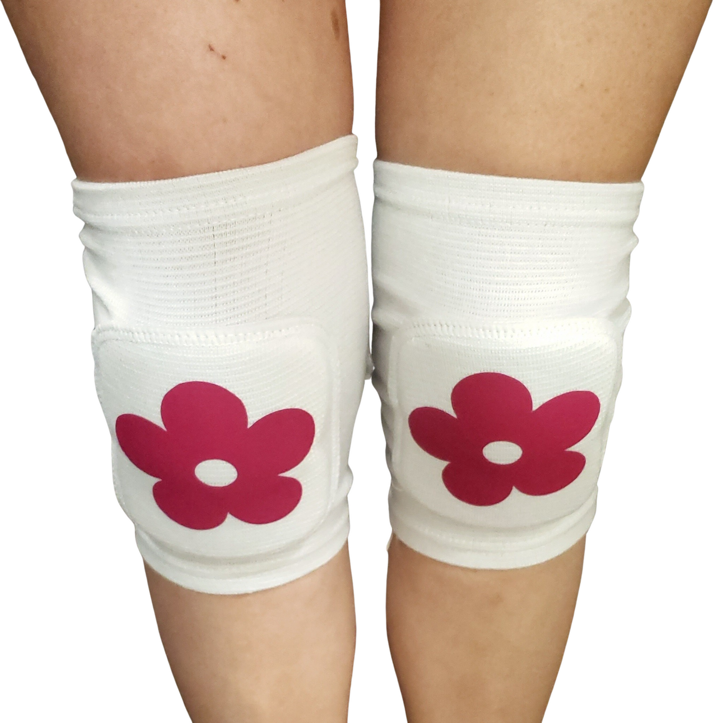 White Flower Knee pads