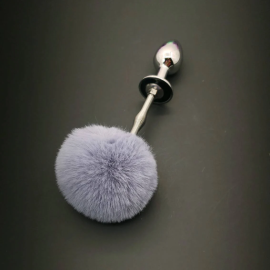 Lilac Springy Bunny Tail Plug (Small)