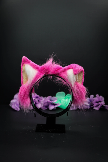 Hot Pink Pet Play Paw and Ears Set