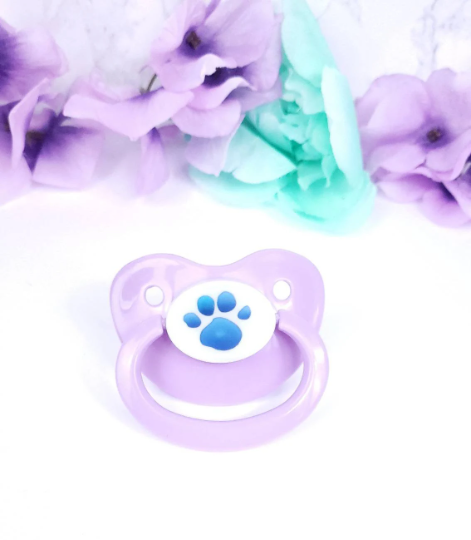 Blue Paw Print Adult Pacifier