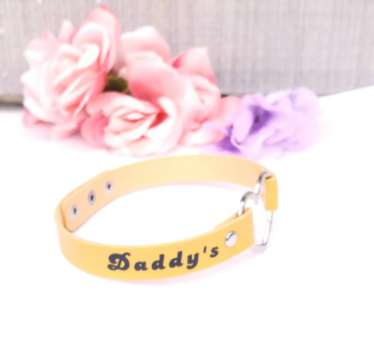 Yellow Daddy's Slut Choker