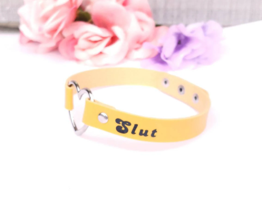 Yellow Daddy's Slut Choker