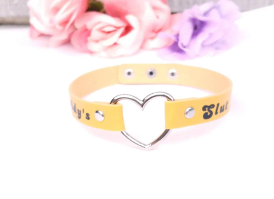 Yellow Daddy's Slut Choker