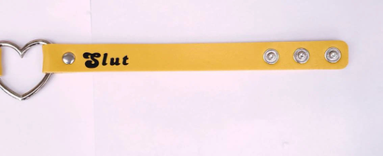Yellow Daddy's Slut Choker