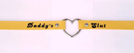Yellow Daddy's Slut Choker