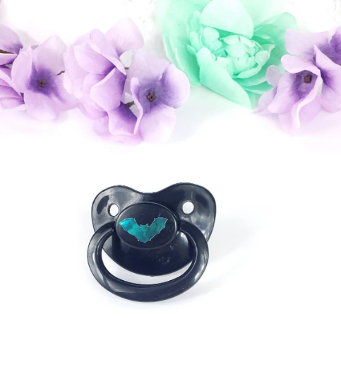 Holographic Bat Adult Pacifier