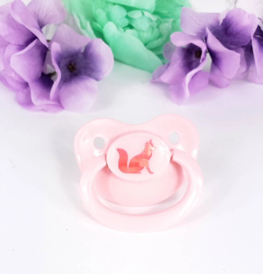 Holographic Fox Adult Pacifier