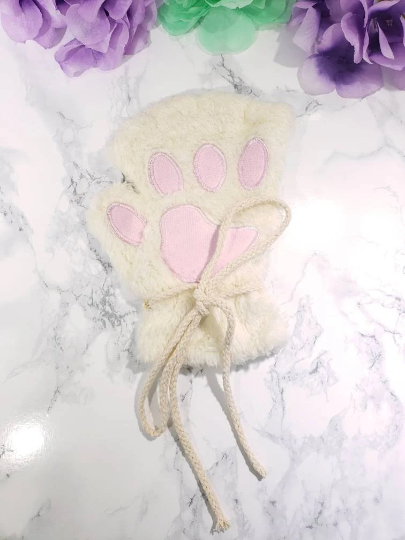 White Pet Play Paw and Ears Set