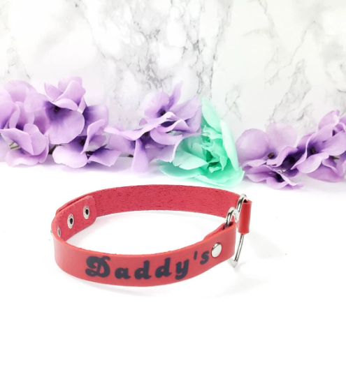 Daddy's Slut Choker (Red)