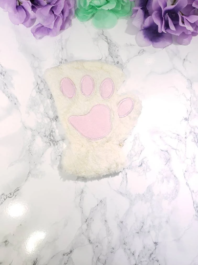 White Pet Play Paw and Ears Set