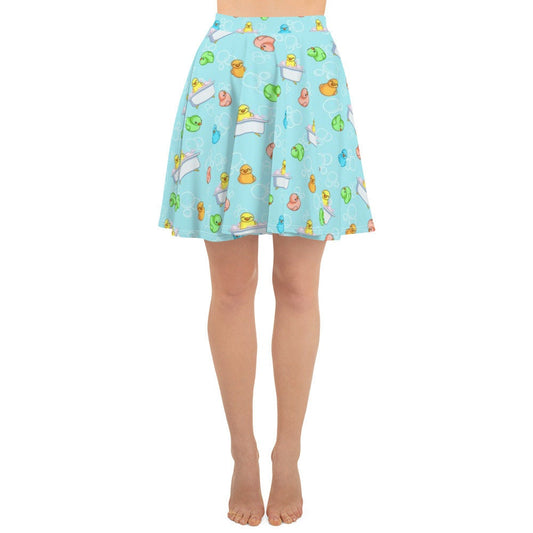 Bath Time Rubber Duckies Skater Skirt