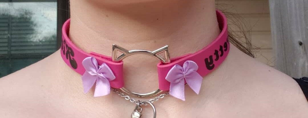 Pretty Kitty Cat Choker, Adjustable Faux Leather Cat Collar | Vixen's Hidden Desires