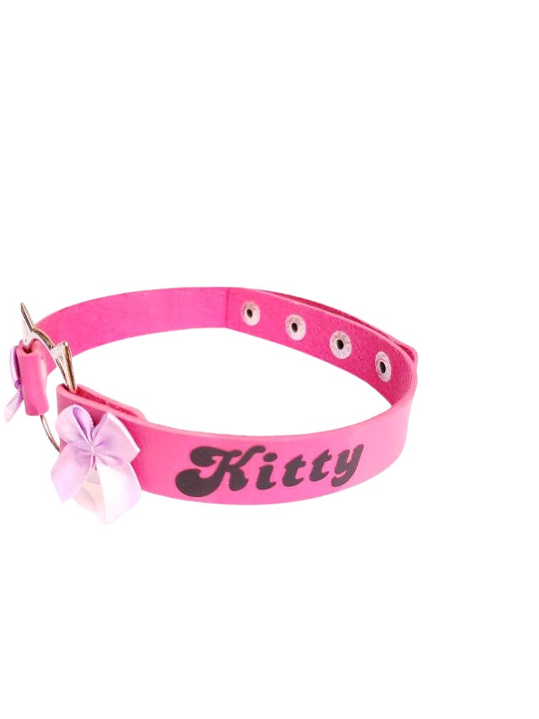 Pretty Kitty Cat Choker, Adjustable Faux Leather Cat Collar | Vixen's Hidden Desires