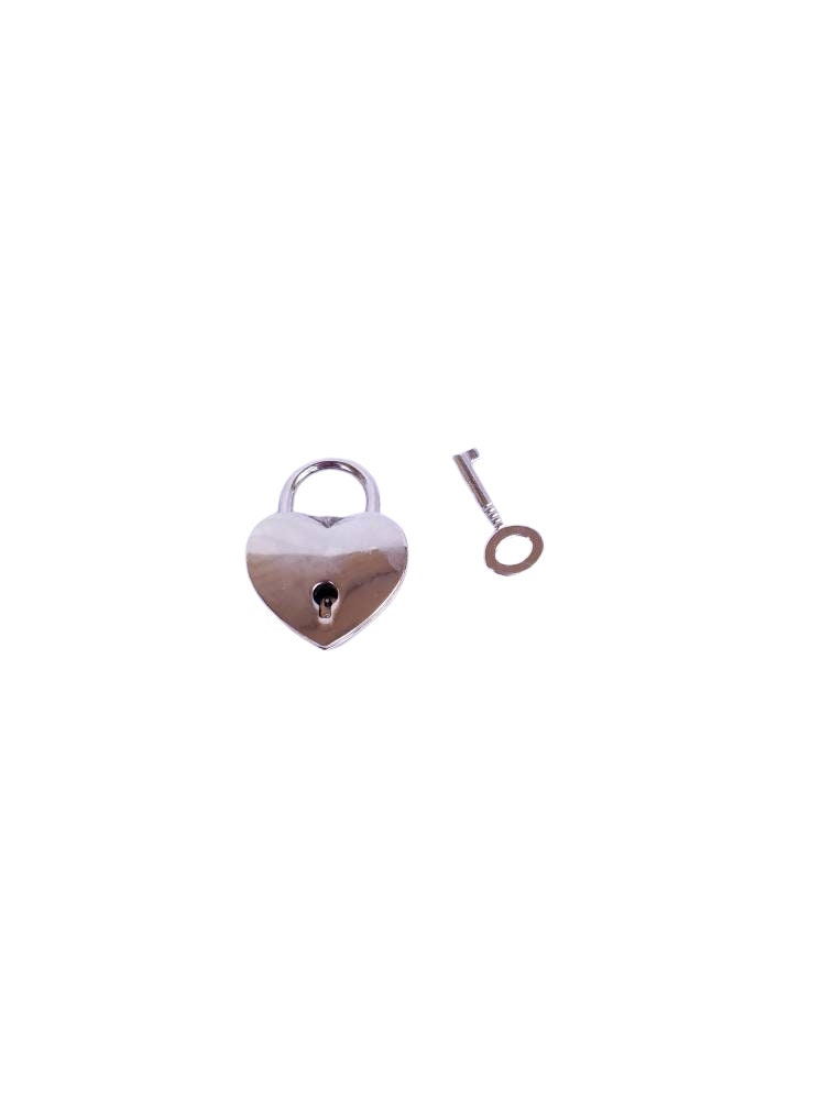 Spank Me Heart Pad Lock, Aluminum Heart Lock, Collar Closure Lock