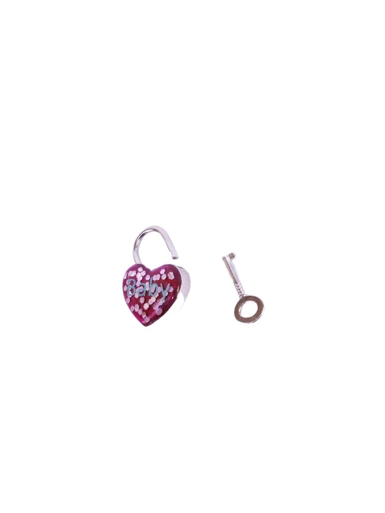 Baby Heart Pad Lock, Resin Aluminum Heart Lock, Collar Closure Lock