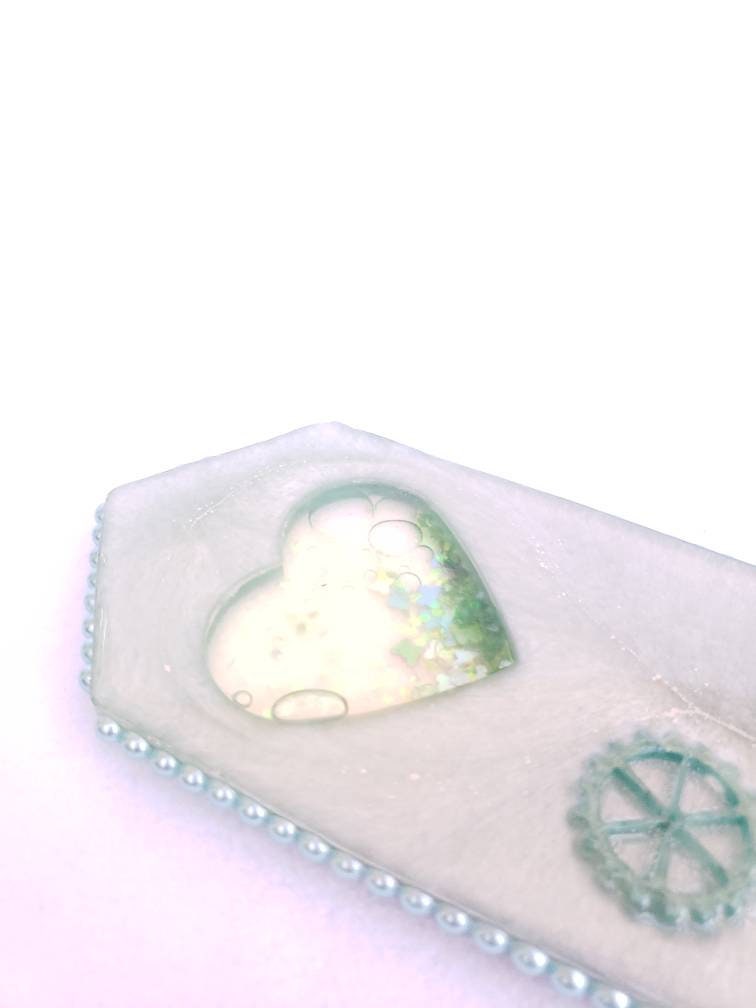 Heart Shaker Resin Spanking Paddle, BDSM Epoxy Resin Paddle | Vixen's Hidden Desires