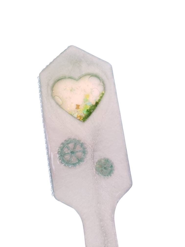 Heart Shaker Resin Spanking Paddle, BDSM Epoxy Resin Paddle | Vixen's Hidden Desires