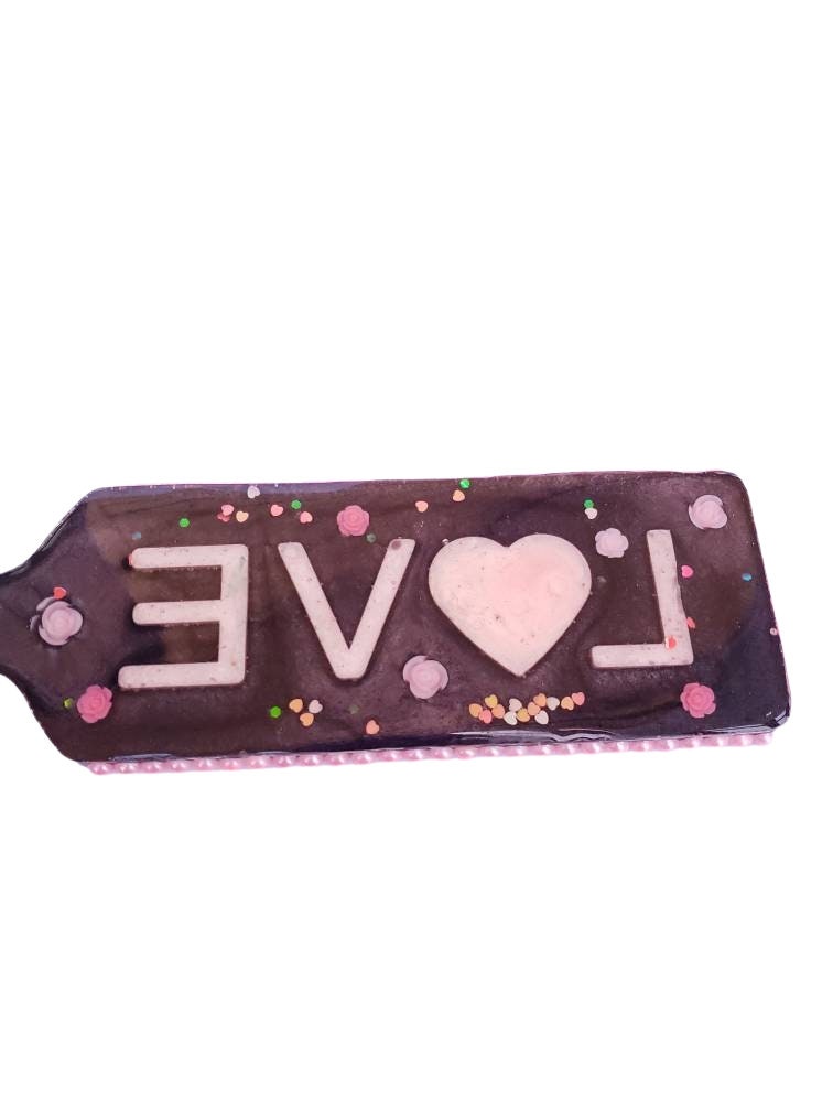 Roses and Love Resin Spanking Paddle, BDSM Epoxy Resin Paddle | Vixen's Hidden Desires