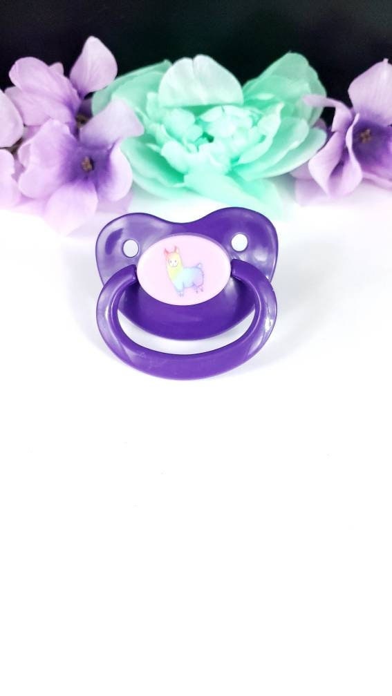 Rainbow Llama ABDL Pacifier