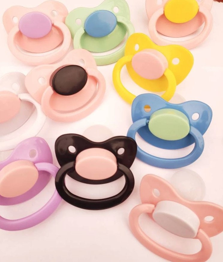 Bulk Plain Adult Pacifier Pack of 5 - Baby Shower Accessories - DIY Little Space DDLG & ABDL Adult Baby Pacifier