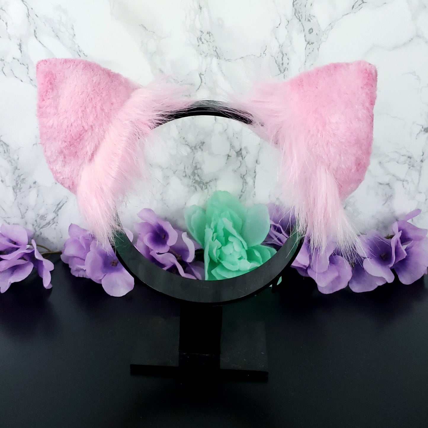 Pink Pig Ears Headband