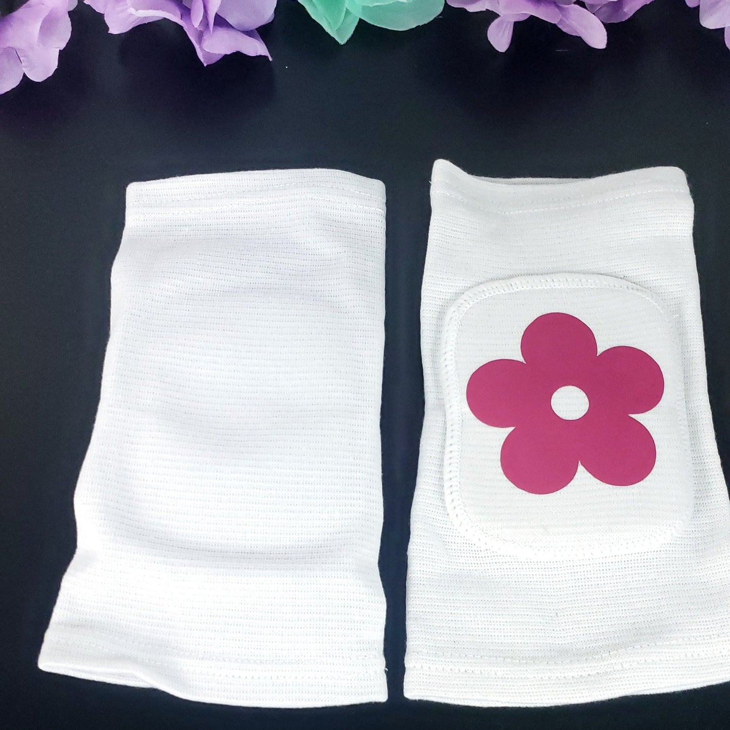White Flower Knee pads